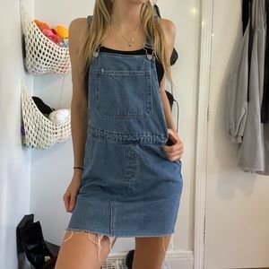 Jean overall dress